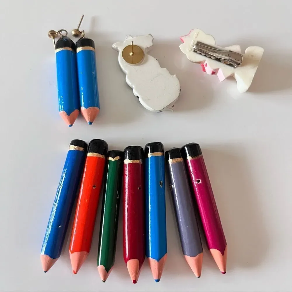 Vintage Pencil Beads Craft Lot